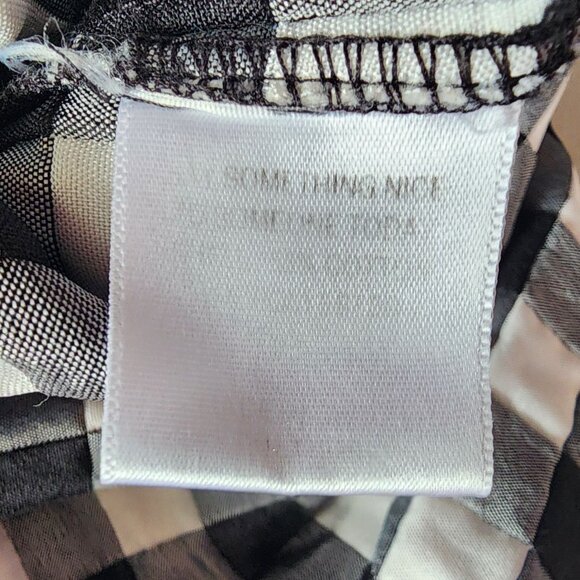 LPA Revolve Womens XS Dress Rachele Checker Black White Tie Strap Mini Party - Picture 10 of 12